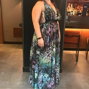 Colorful Maxi Dress with pockets, XL